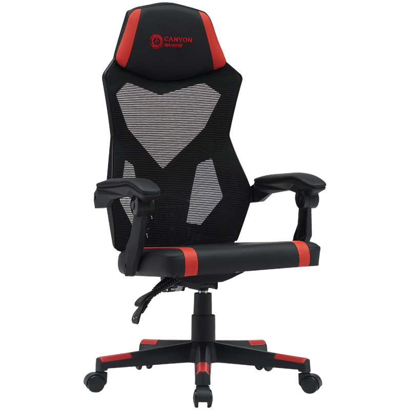 CANYON Fotel Gamingowy Flow MCH01 Mesh Czarno - Czerwony-2