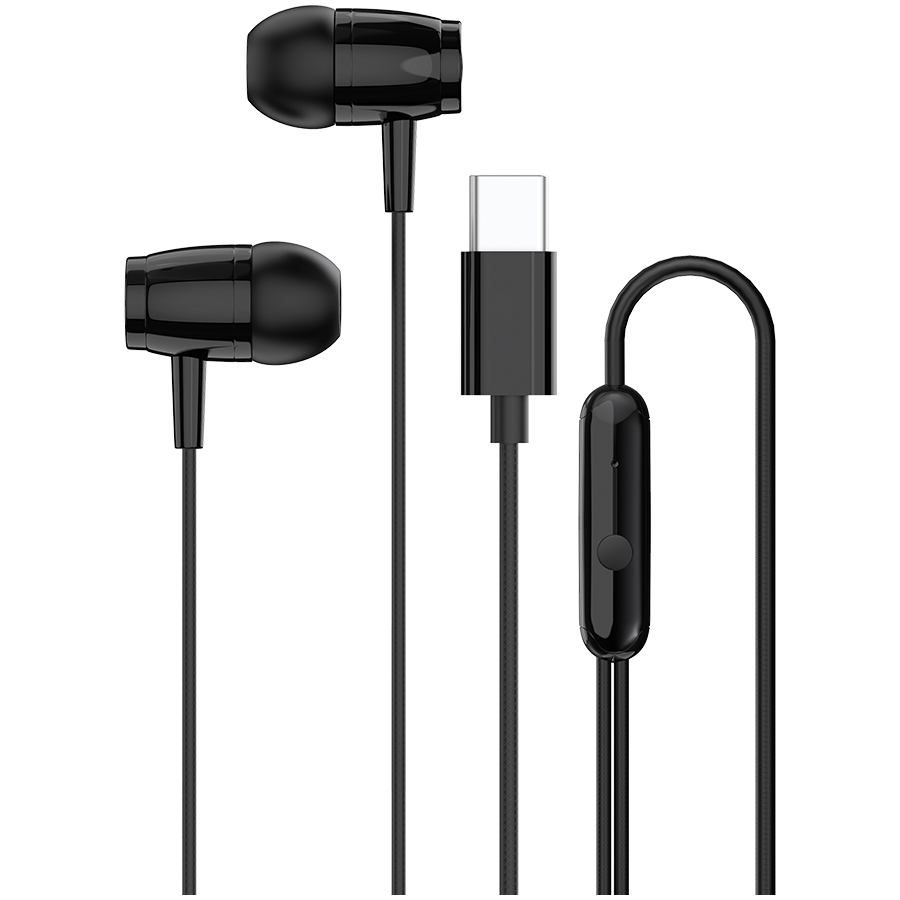 CANYON Słuchawki dokanałowe SEP-5 Przewód USB-C Czarne-1