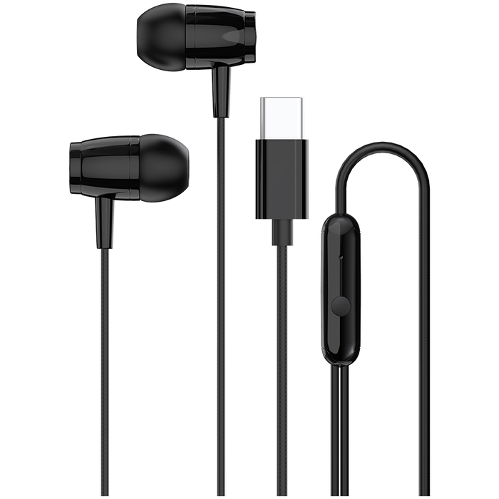 CANYON Słuchawki dokanałowe SEP-5 Przewód USB-C Czarne
