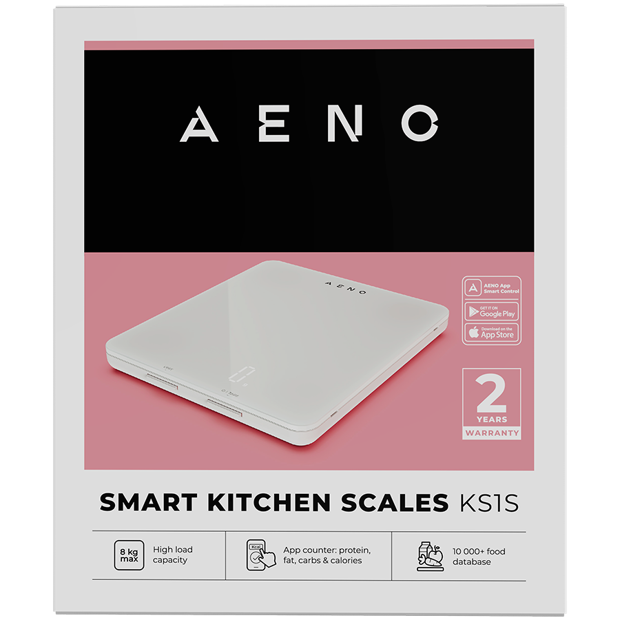 AENO Waga kuchenna KS1S Smart, Bluetooth, tworzywo i szkło