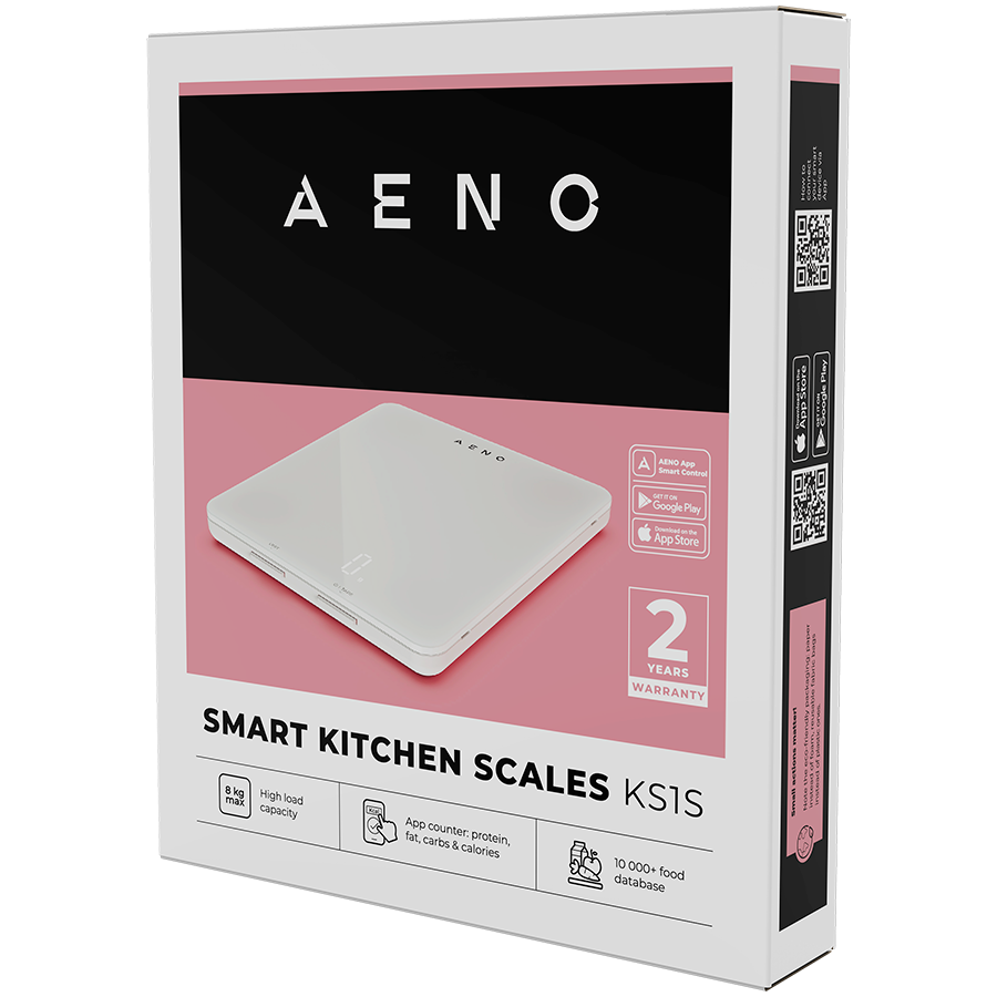 AENO Waga kuchenna KS1S Smart, Bluetooth, tworzywo i szkło