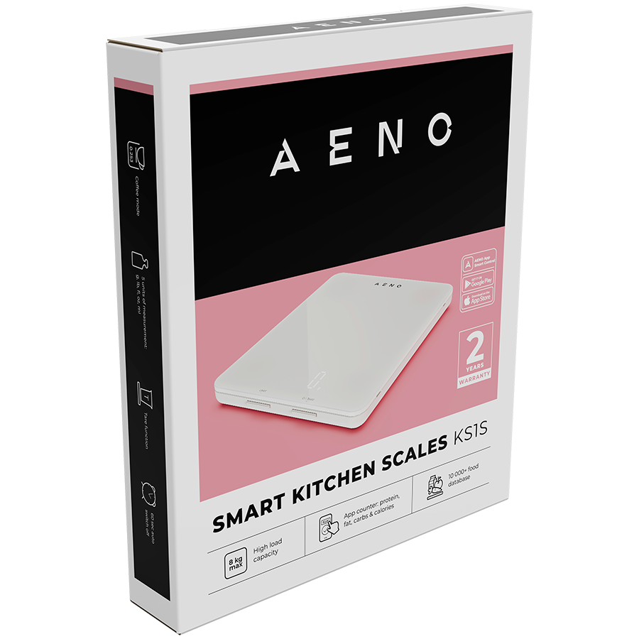 AENO Waga kuchenna KS1S Smart, Bluetooth, tworzywo i szkło