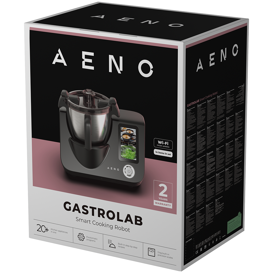 AENO CR1S Robot kuchenny Smart z przepisami 3.5L Ekran 5 Cali Czarny