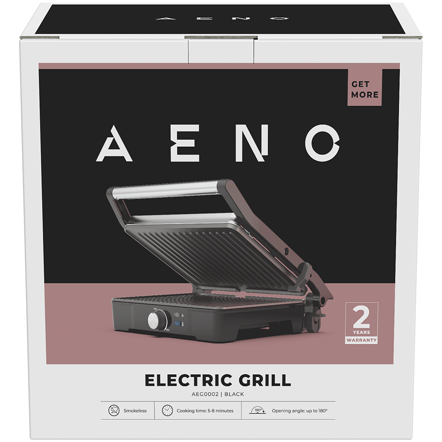 AENO EG2 Grill elektryczny 2000W Regulacja temperatury 290x234 Czarny-12