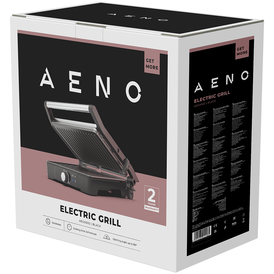 AENO EG2 Grill elektryczny 2000W Regulacja temperatury 290x234 Czarny-13