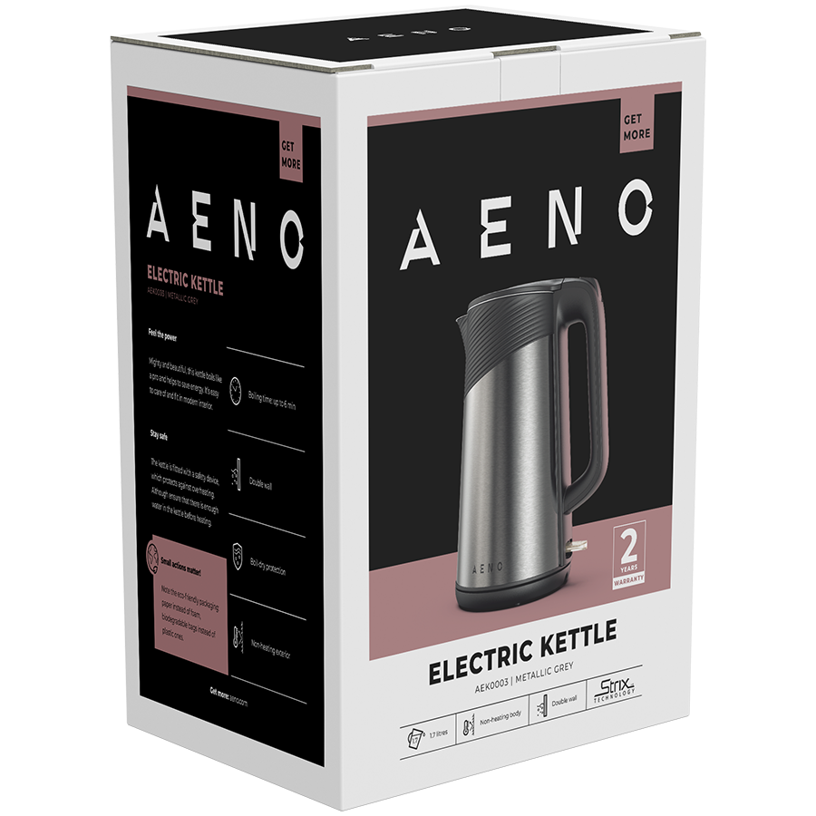 AENO Czajnik EK3 (1.7 l), Mataliczny szary