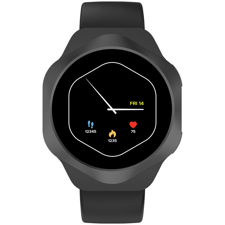 CANYON Smartwatch Hexagon 88 Rozmowy Bluetooth Czarny