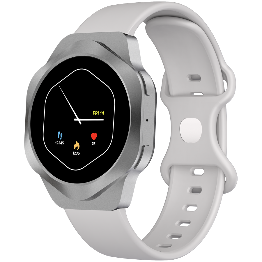 CANYON Smartwatch Hexagon 88 Rozmowy Bluetooth Srebrny