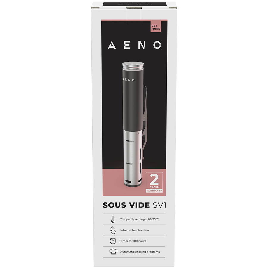 AENO SV1 Sous Vide 95°C 100 h 4 programy LCD IPX7 Czarno - Srebrny