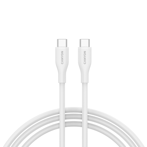 CANYON Kabel CC60SC10 C-C 60W 1m Silikonowy Biały
