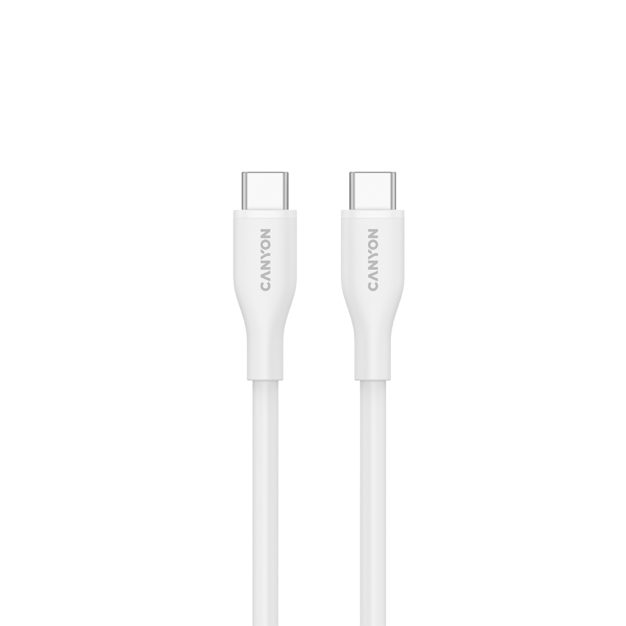 CANYON Kabel CC60SC10 C-C 60W 1m Silikonowy Biały
