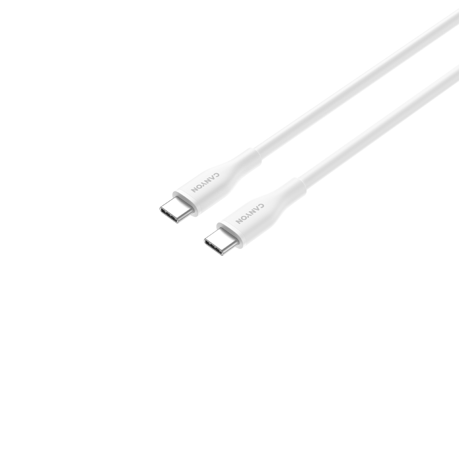 CANYON Kabel CC60SC10 C-C 60W 1m Silikonowy Biały