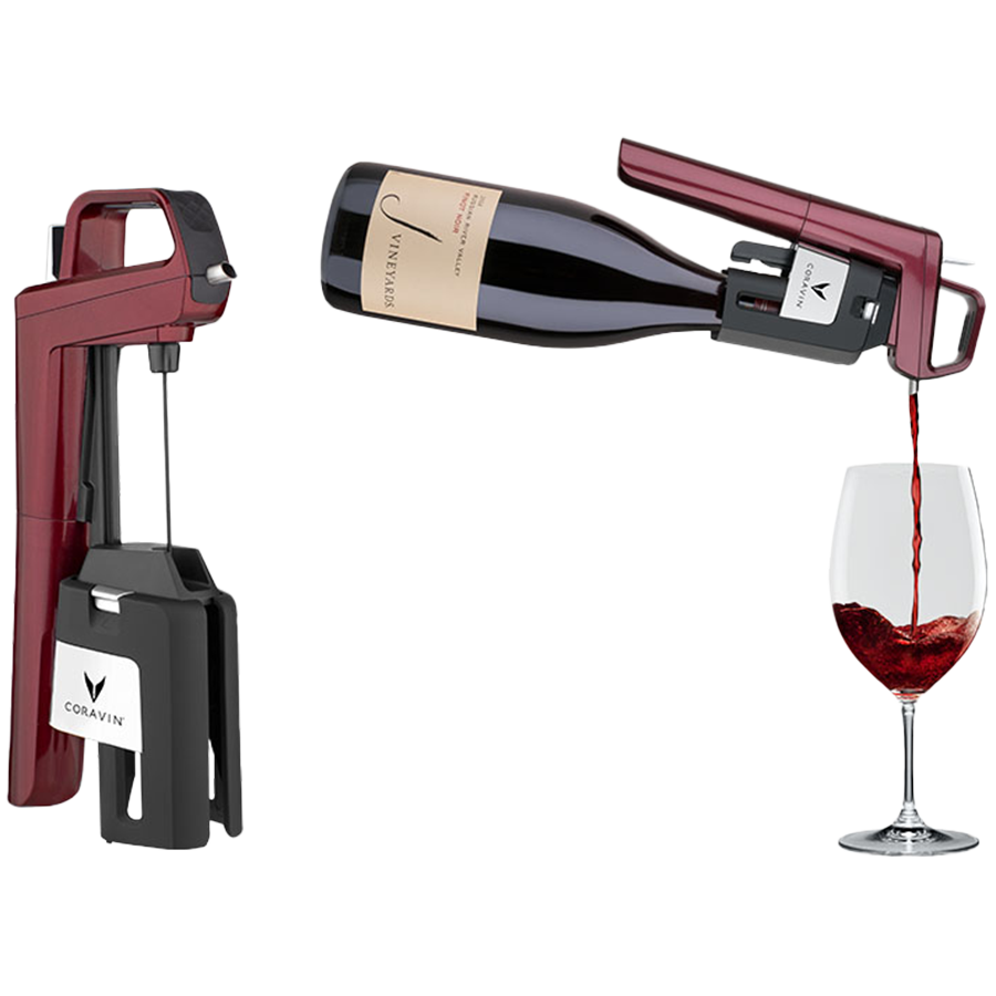 CORAVIN Timeless Six Plus, System do przechowywania wina, Burgundowy