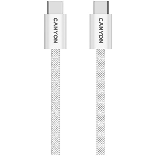CANYON Kabel OnWire 60MG C-C 60W Magnes w oplocie 1m Biały