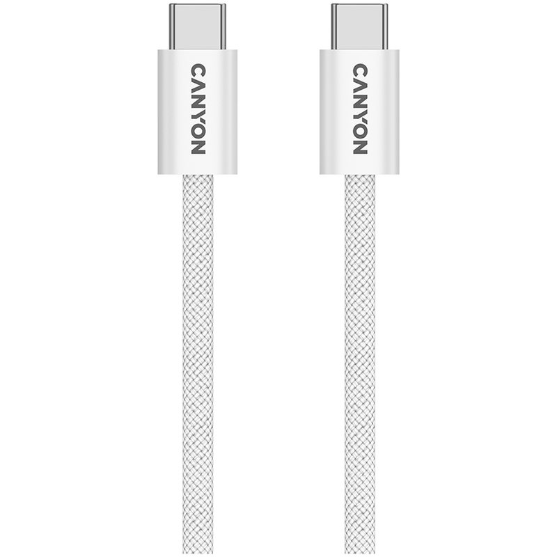 CANYON Kabel OnWire 60MG C-C 60W Magnes w oplocie 1m Biały-1