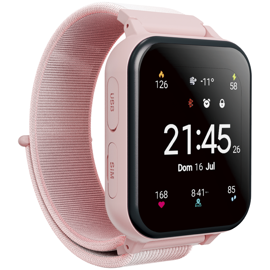 CANYON Smartwatch Alfie KW-37 MP3 Nauka i Zabawa Różowy