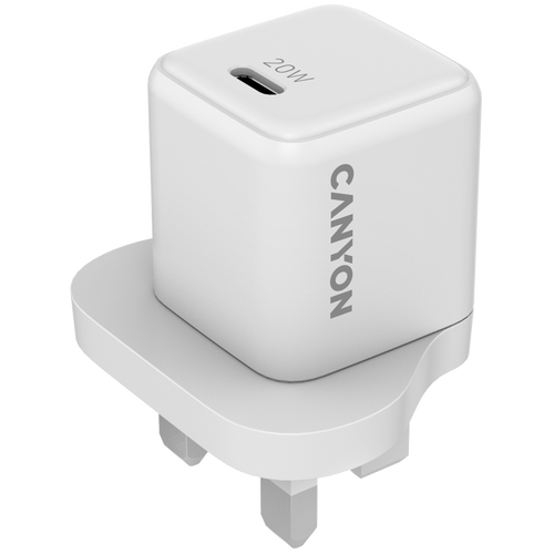 CANYON Ładowarka sieciowa CU20C GaN 20W 1xPD UK Biała