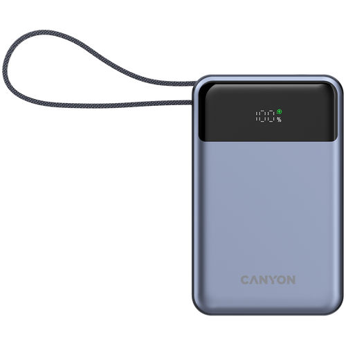 CANYON Powerbank OnPower 600 z kablem 20000 mAh PD65W Grafitowy