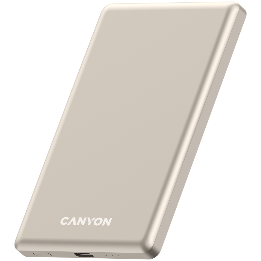 CANYON Powerbank OnPower 505 slim Magsafe 5000 mAh PD20W Beżowy