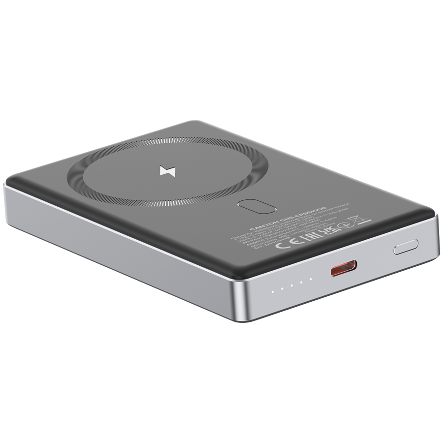CANYON Powerbank OnPower 510 slim Magsafe 10000 mAh PD20W Beżowy