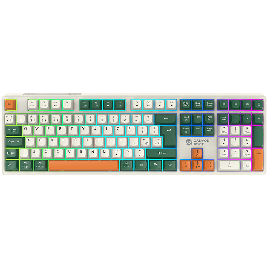 CANYON Klawiatura Gamingowa Shadder GKW-11 Mech RGB Bezprz. Biała-1
