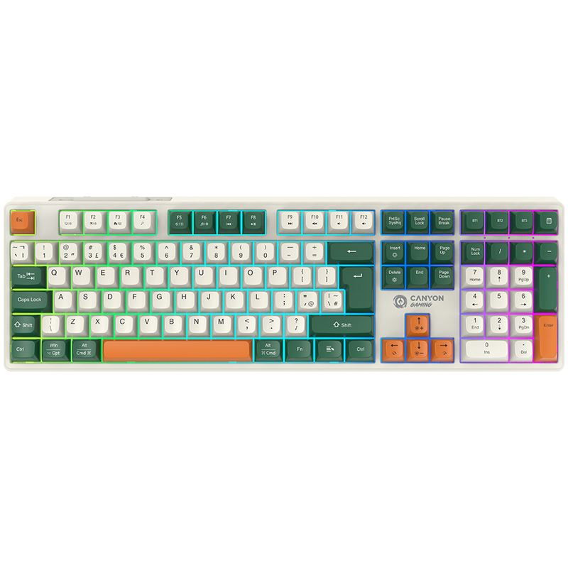 CANYON Klawiatura Gamingowa Shadder GKW-11 Mech RGB Bezprz. Biała-1