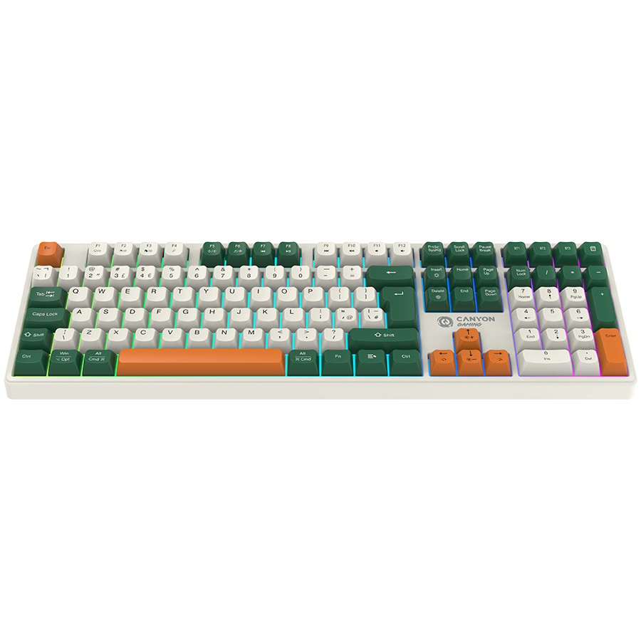 CANYON Klawiatura Gamingowa Shadder GKW-11 Mech RGB Bezprz. Biała-2