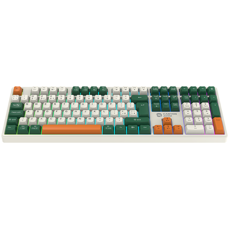 CANYON Klawiatura Gamingowa Shadder GKW-11 Mech RGB Bezprz. Biała-2