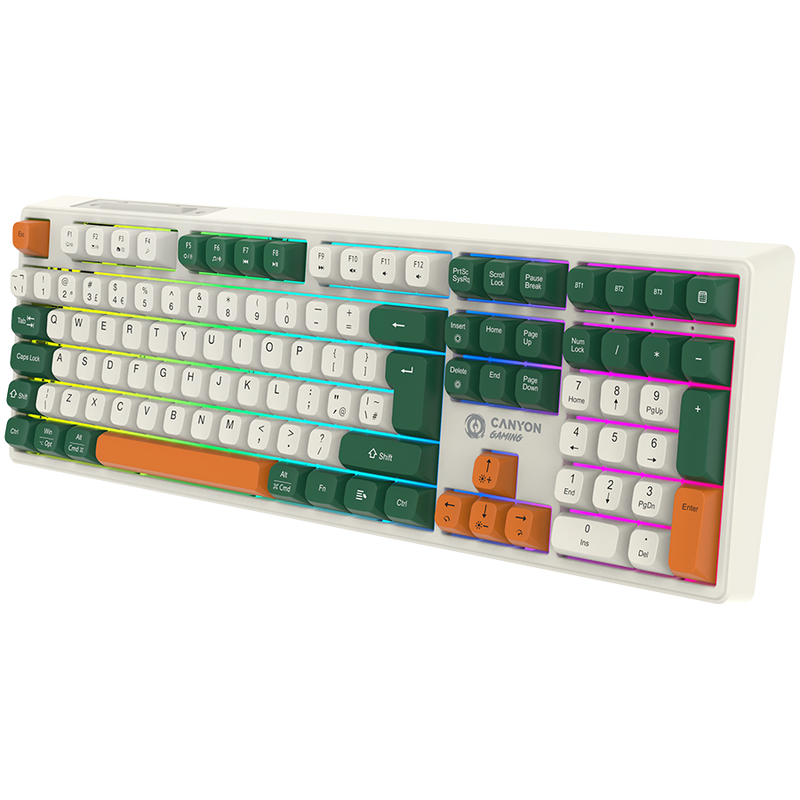 CANYON Klawiatura Gamingowa Shadder GKW-11 Mech RGB Bezprz. Biała-3