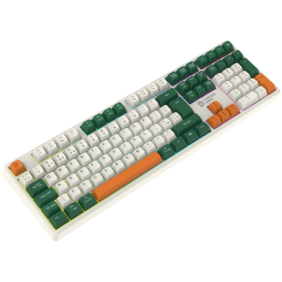 CANYON Klawiatura Gamingowa Shadder GKW-11 Mech RGB Bezprz. Biała-6