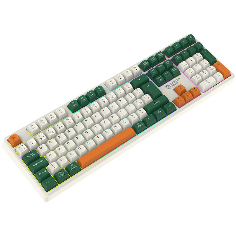 CANYON Klawiatura Gamingowa Shadder GKW-11 Mech RGB Bezprz. Biała-6