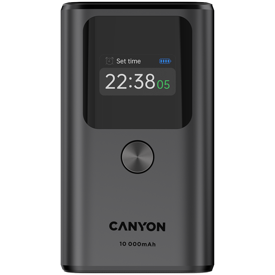 CANYON Powerbank OnPower 130 TFT 10000 mAh PD30W Grafitowy