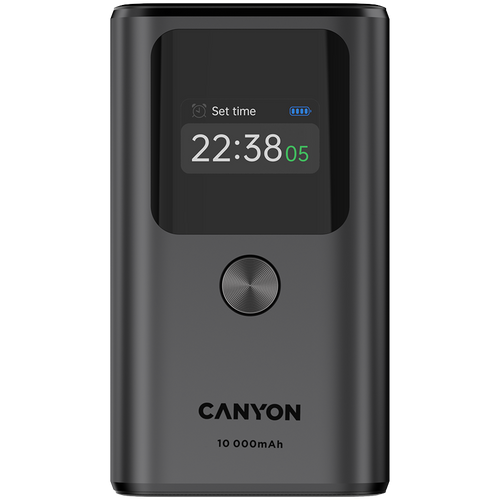CANYON Powerbank OnPower 130 TFT 10000 mAh PD30W Grafitowy