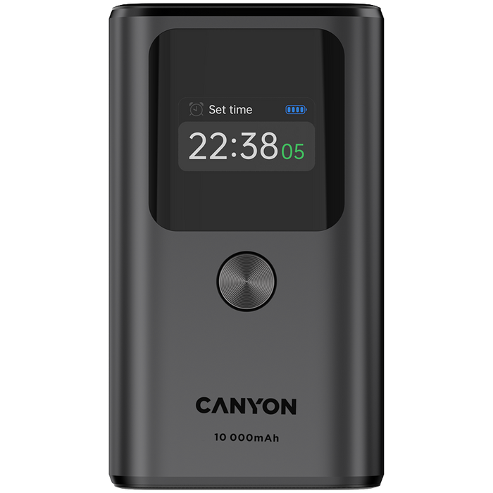 CANYON Powerbank OnPower 130 TFT 10000 mAh PD30W Grafitowy