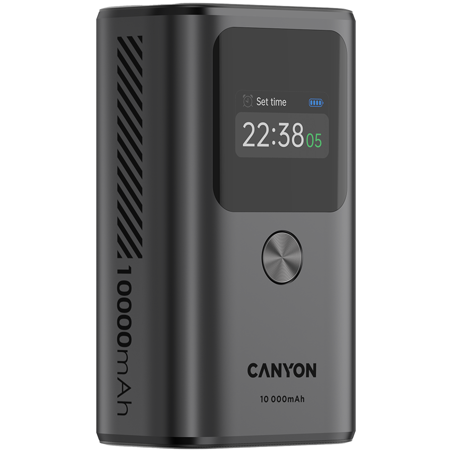 CANYON Powerbank OnPower 130 TFT 10000 mAh PD30W Grafitowy