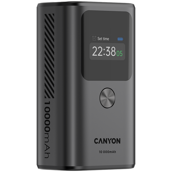 CANYON Powerbank OnPower 130 TFT 10000 mAh PD30W Grafitowy