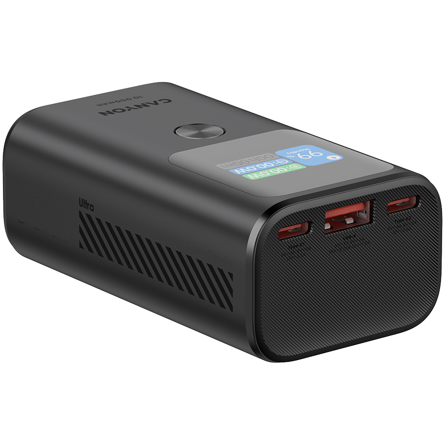 CANYON Powerbank OnPower 130 TFT 10000 mAh PD30W Grafitowy