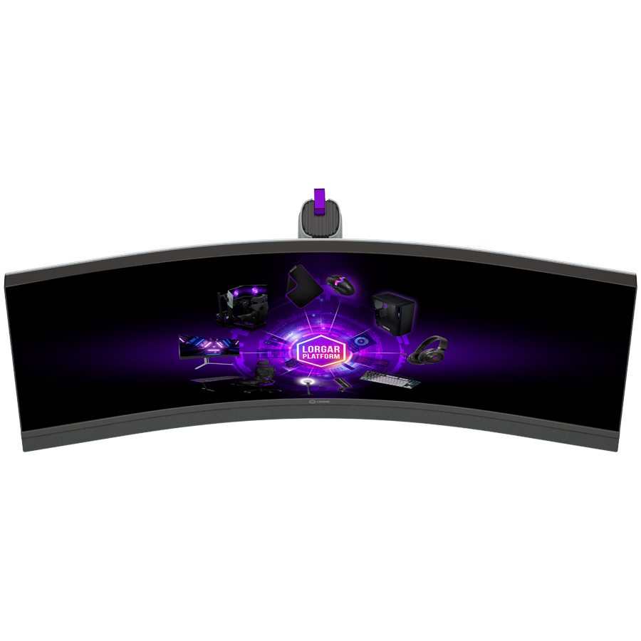 LORGAR UWQHD Mini LED Monitor Gamingowy Pro, 34'' (3440*1440) zakrzywiony, Czarno Szary