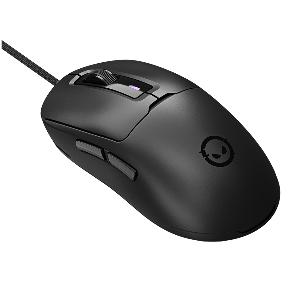 LORGAR Mysz Gamingowa MSA10, Ultralekka, Czarna