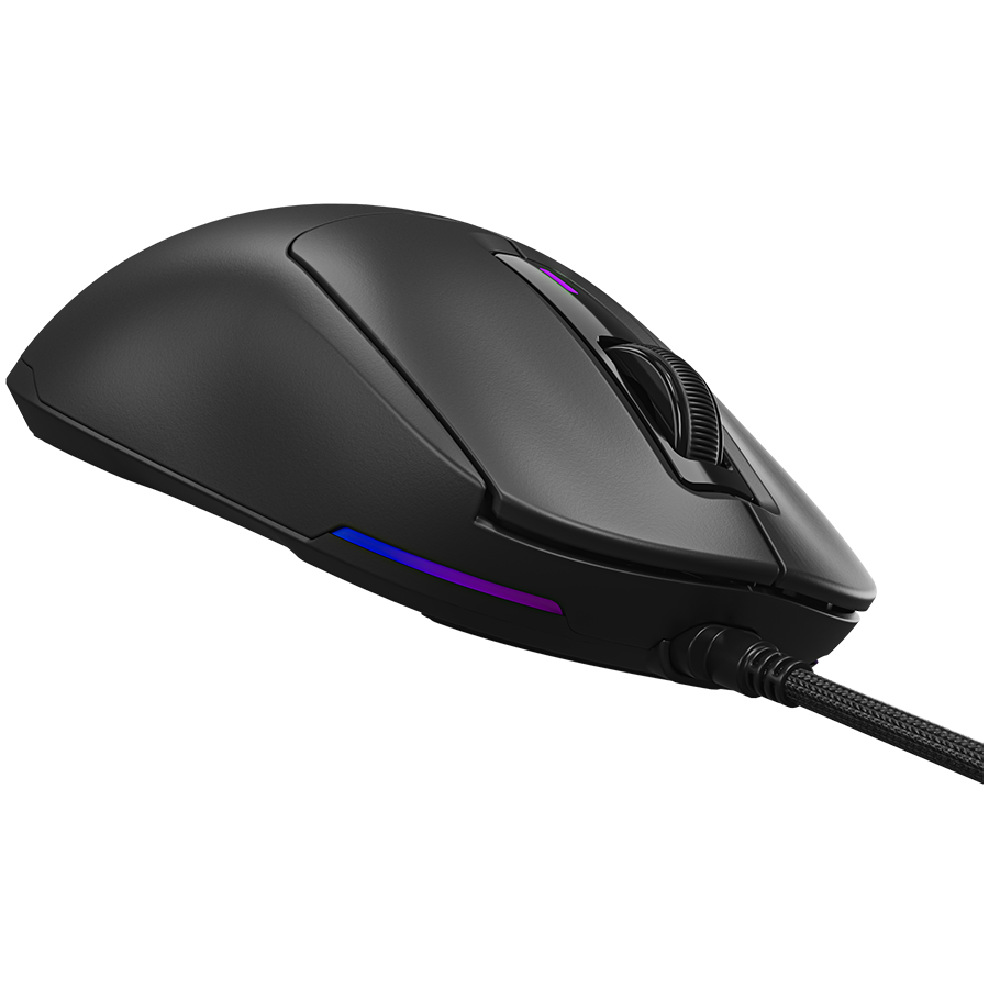 LORGAR Mysz Gamingowa MSA10, Ultralekka, Czarna