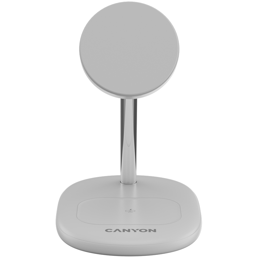 CANYON Ładowarka bezprz. WCS-205 15W Qi2 2w1 Bez adaptera Biała