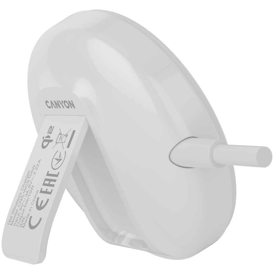 CANYON Ładowarka bezprzewodowa WS-105 15W Qi2 Biała