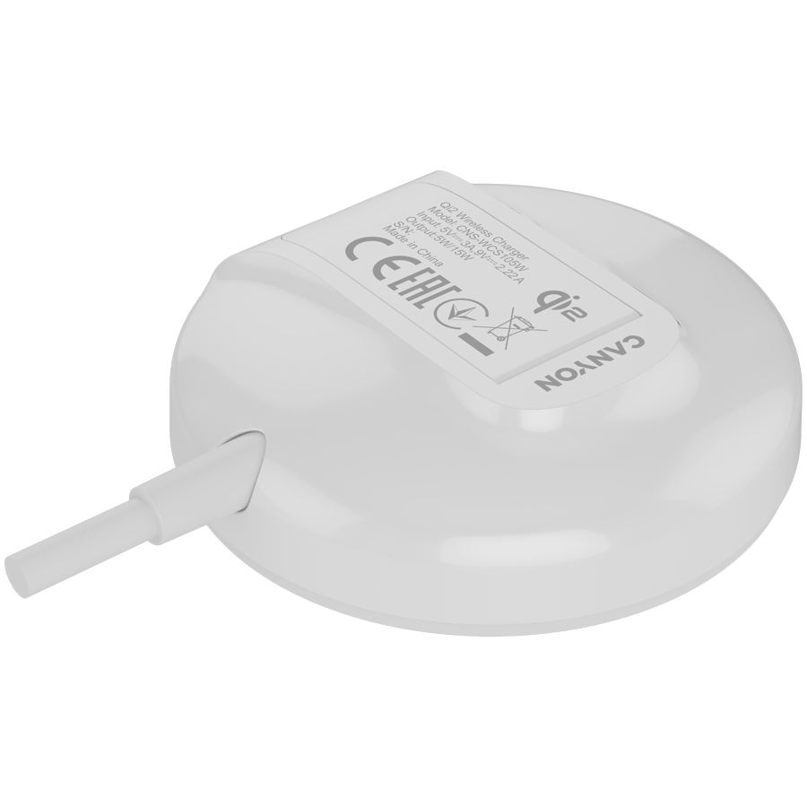 CANYON Ładowarka bezprzewodowa WS-105 15W Qi2 Biała