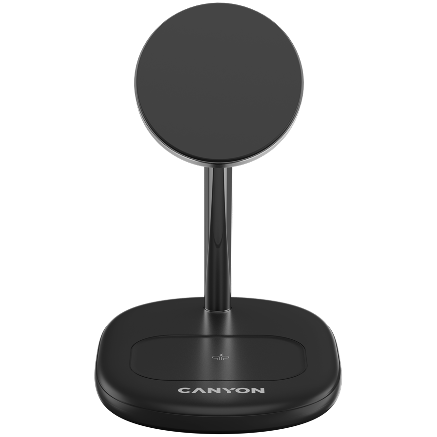 CANYON Ładowarka bezprz. WCS-205 15W Qi2 2w1 Bez adaptera Czarna