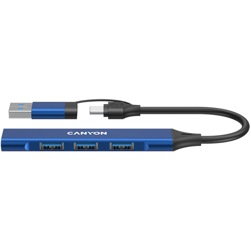 CANYON HUB DS-02 4 w 1 USB-A/C Niebieski