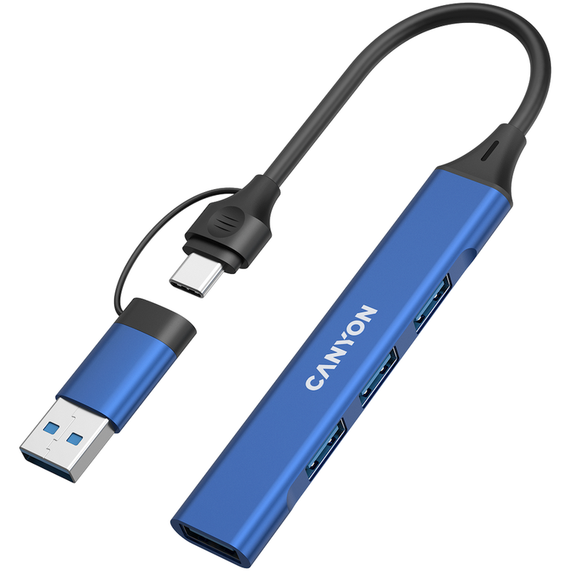 CANYON HUB DS-02 4 w 1 USB-A/C Niebieski-2