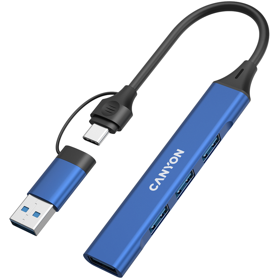 CANYON HUB DS-02 4 w 1 USB-A/C Niebieski-7