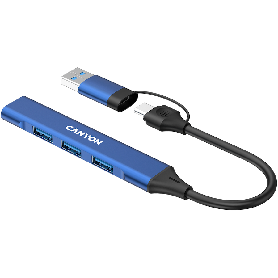 CANYON HUB DS-02 4 w 1 USB-A/C Niebieski-5