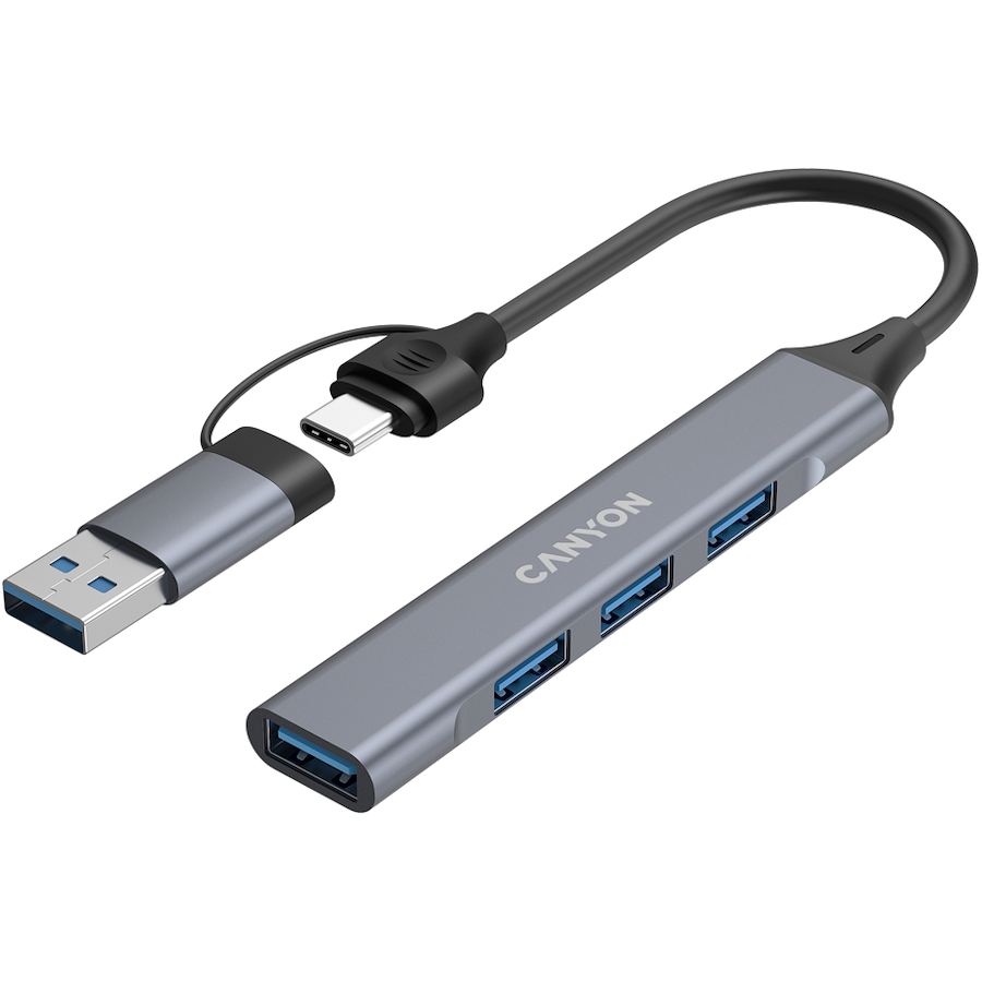CANYON HUB DS-02 4 w 1 USB-A/C Szary-8