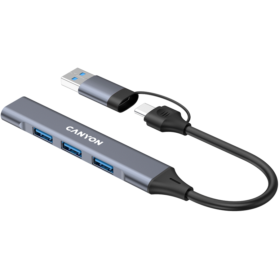 CANYON HUB DS-02 4 w 1 USB-A/C Szary-10